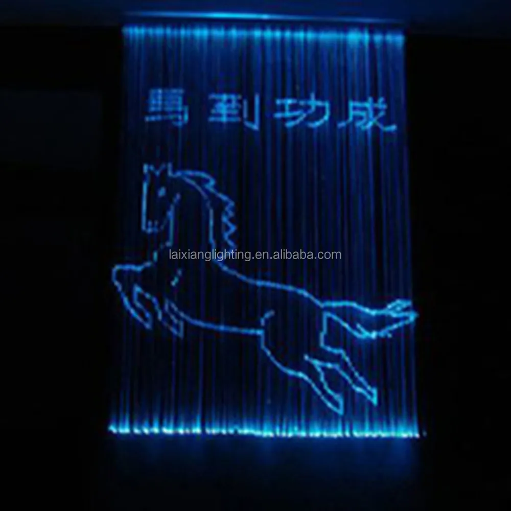 Side and End glow 3*0.75mm sparkle fiber optic cables fancy curtain with your logo or with your design