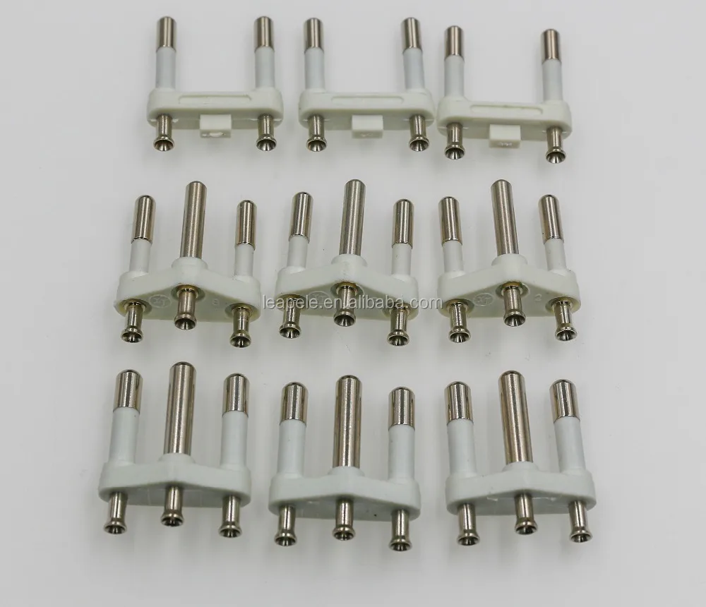 LPI-01 italy plug insert 5.0MM 16A 3-pin,3-pole,3-prong Semi-insulated for adapter