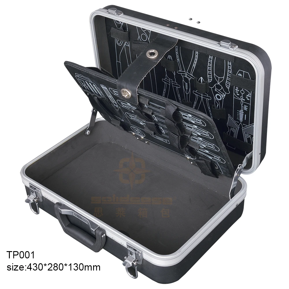 Aluminum frame plastic hard ABS carry case for tool equipment storage display
