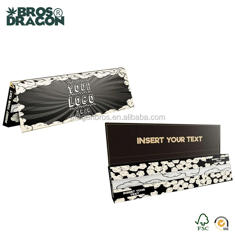 
rolling paper smoking custom your own arabic gum king size pure hemp paper 