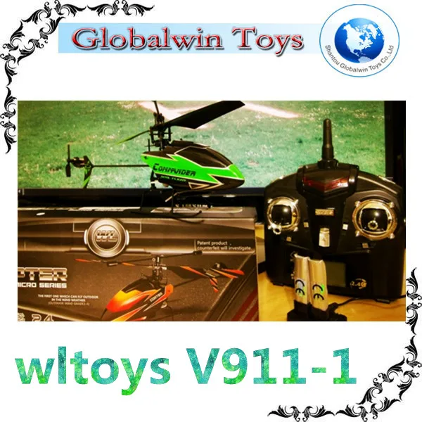 Upgrade Version WLtoys WL-V911-1 gyro mni 2.4G 4ch rc single blade helicopter Green Heli wl toys V911-1