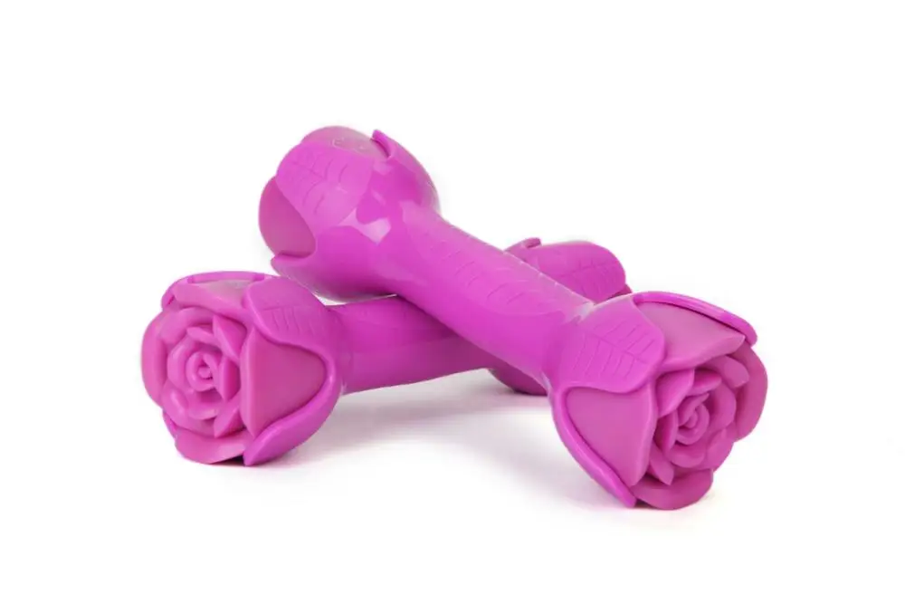 New lady yoga dumbbell with top classic peony design KYTO3008