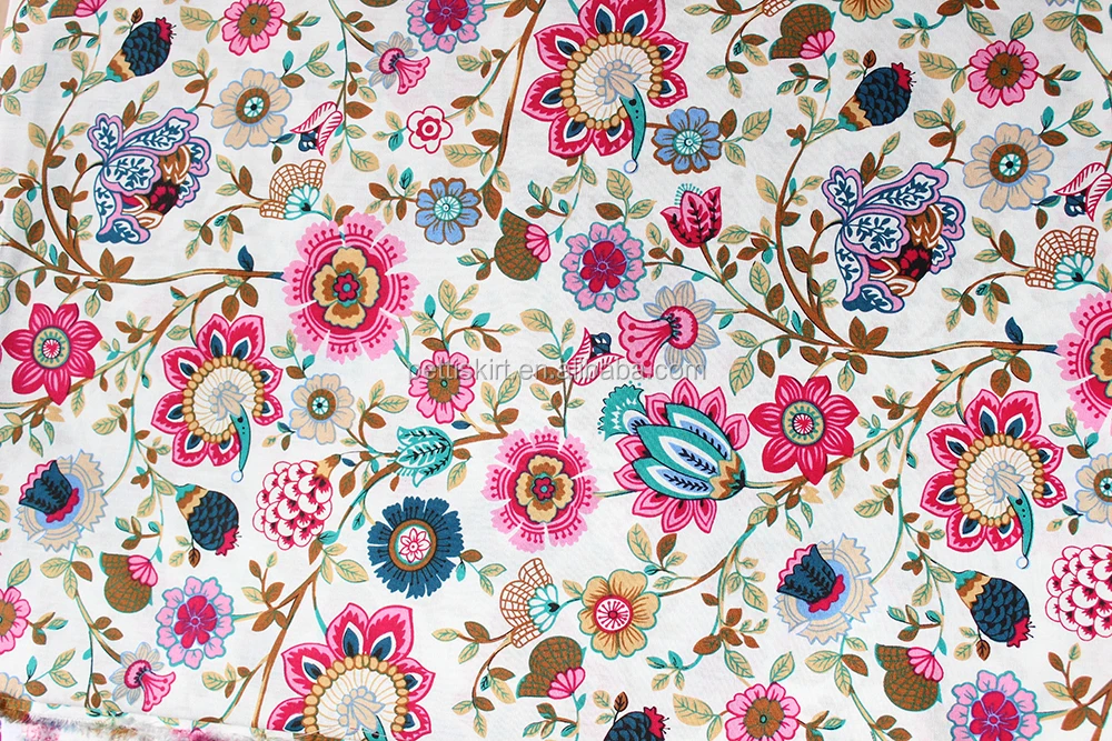
Floral printed cotton fabric factory wholesale garment fabric 