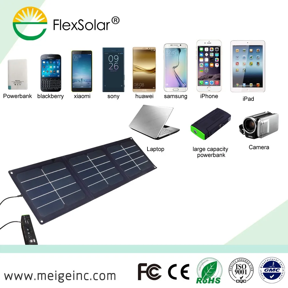 Солнечное зарядное устройство 34 Вт Sunpower складная солнечная панель для сотовых телефонов Powerbanks планшетов и ноутбуков