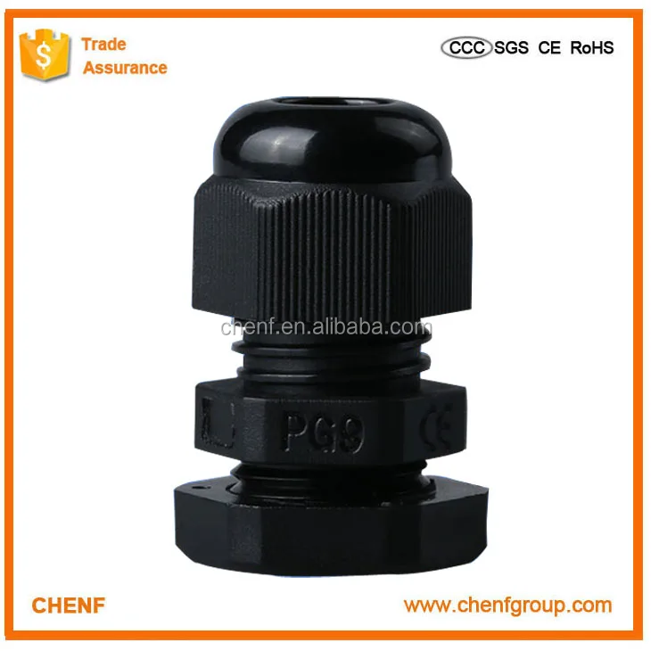 PVC material Cable Gland Connector PG 9 pg Electrical IP68 waterproof nylon cable gland size for junction box