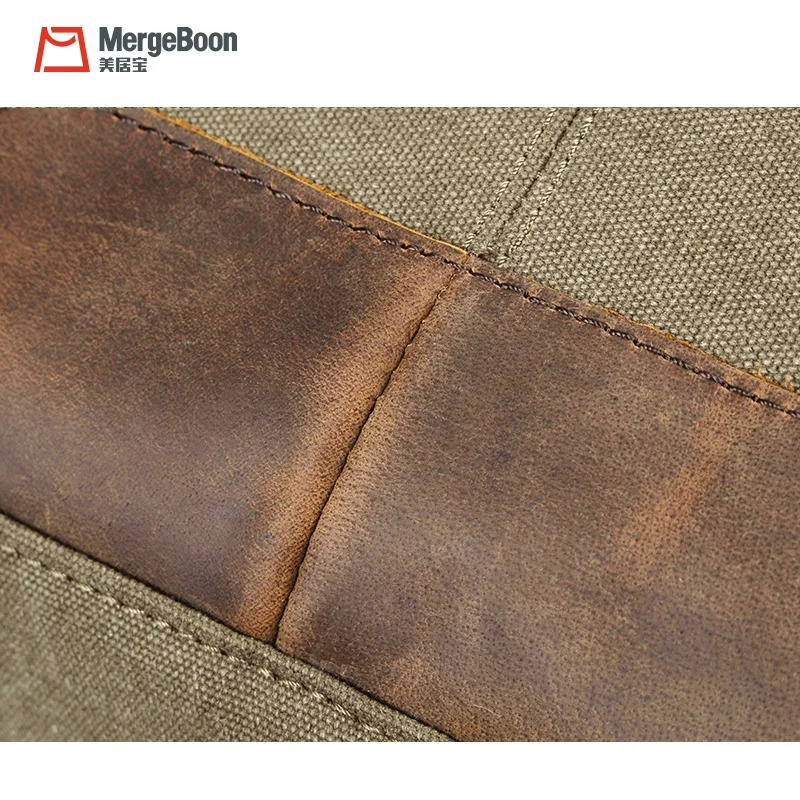 Мужская Дорожная холщовая и кожаная спортивная сумка с плечевым ремнем