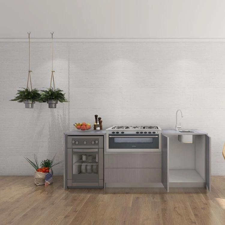 Outdoor kitchen island waterproof  freestanding metal kitchen cabinets modern design