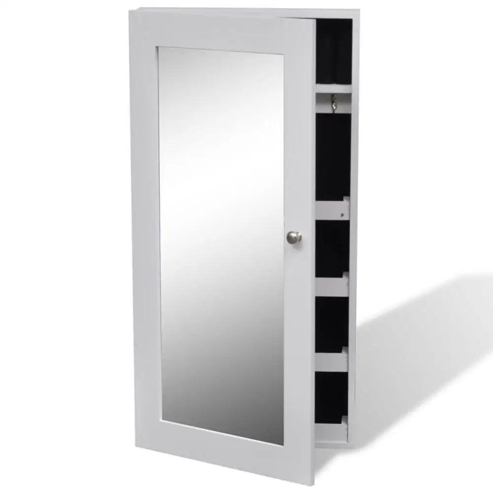 lock mirror white jewelry armoire mirror over the door