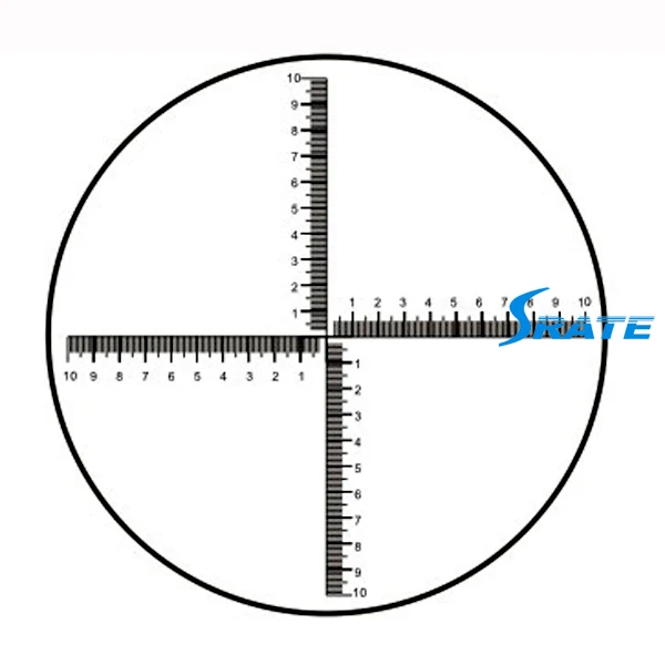 CAT913 Cross 100 * 4 grid scale value of 0.1 micrometer reticle