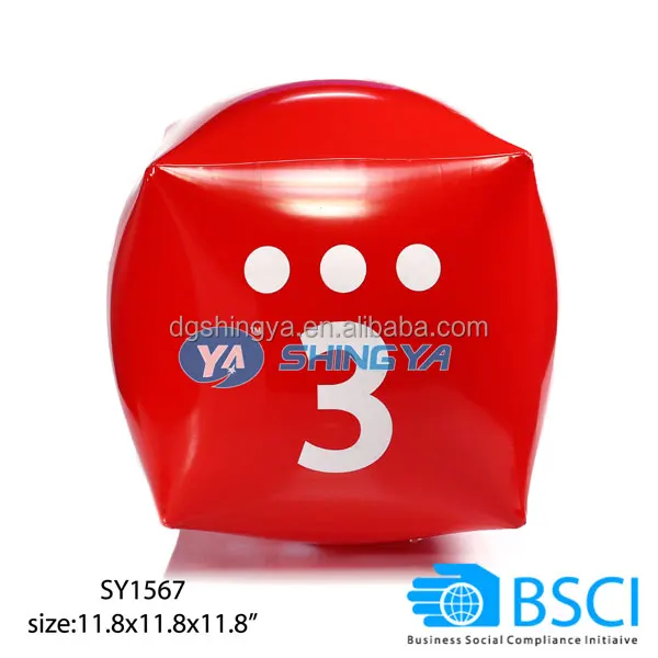 
customized Inflatable toy dice inflatable cube for fun (BSCI supplier) 