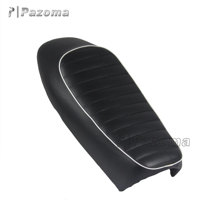 Универсальная черная кожаная подкладка для мотоциклетного сиденья Pazoma винтажное седло подседельный чехол гоночное сиденье