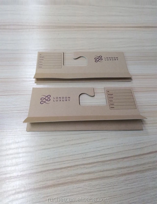 FSC chinese factory custom kraft cardboard cloth fabric sample header hanger for fabric sample made in china