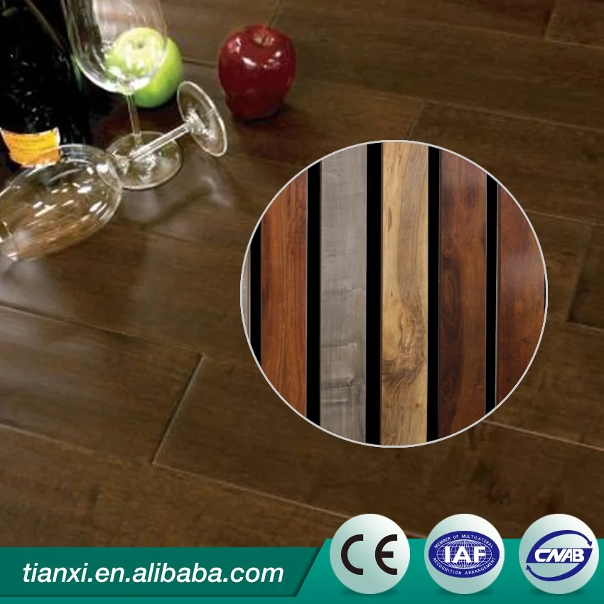 Commercial Luxury Wood Deep Embossed Fireproof Vinyl PVC Flooring