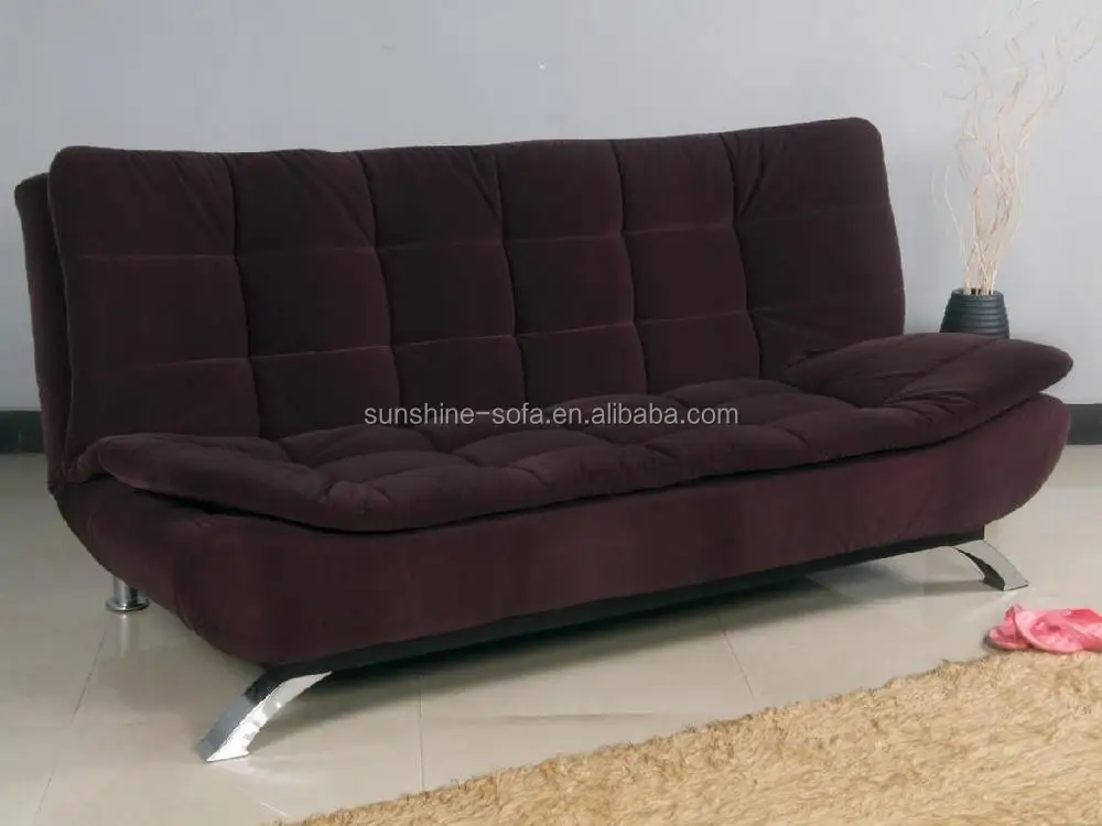 Elegant Fabric Double Cushions Modern Furniture Fabric Plat Pack Living Room Furniture Big Size Comfortable  3 eater Sofa Bed