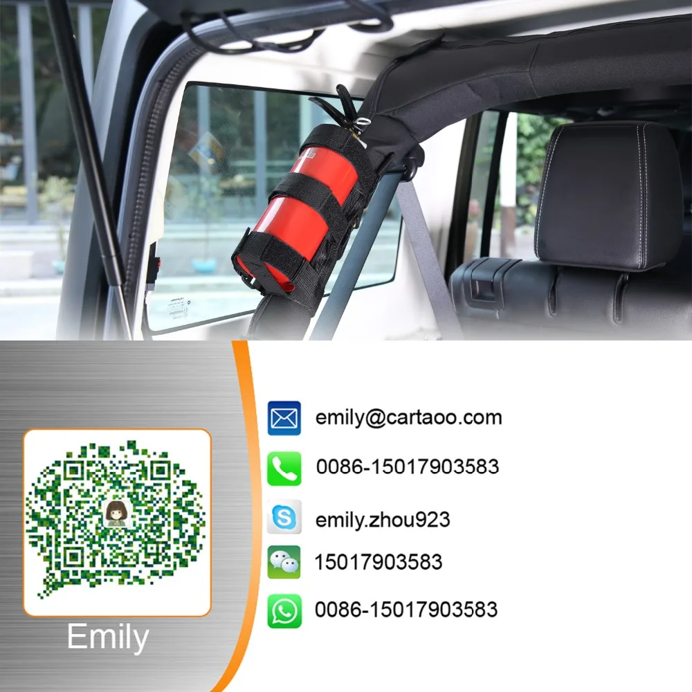 Roll Bar Interior Car Accessories for Jeep Wrangler JK Fire Extinguisher Holder