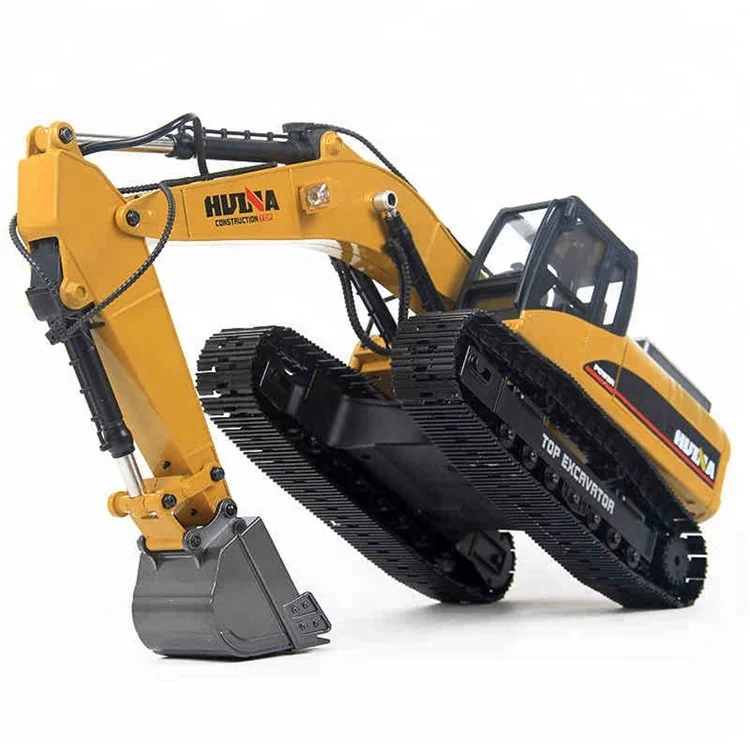 HUINA 580 1580 Hobby Toys 2.4Ghz 23 Channel Alloy RC Hydraulic Excavator For Kids With charger