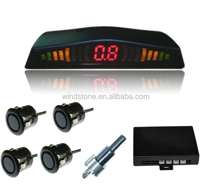 Car 12V ABS LED Reversing Radar sensor parking sensor with bibi sound or human voice