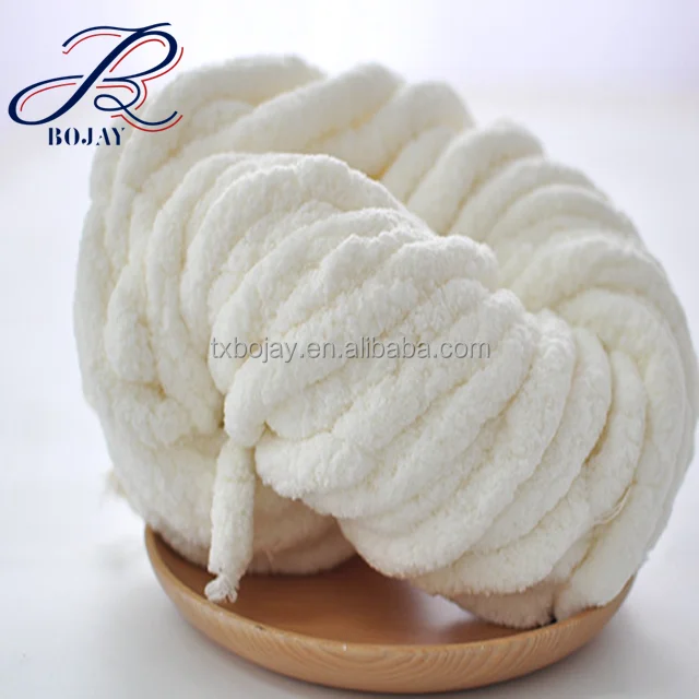 Chunky Vegan Yarn 2018 hot sale 100% Polyester Chenille yarn for Crochet hand knitting Baby Blankets Chunky Chenille yarn