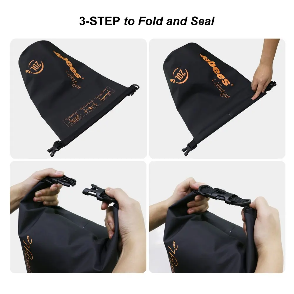 New Arrival Jabees PVC Large Capacity 20L Portable Waterproof Dry Bag With Shoulder Strap