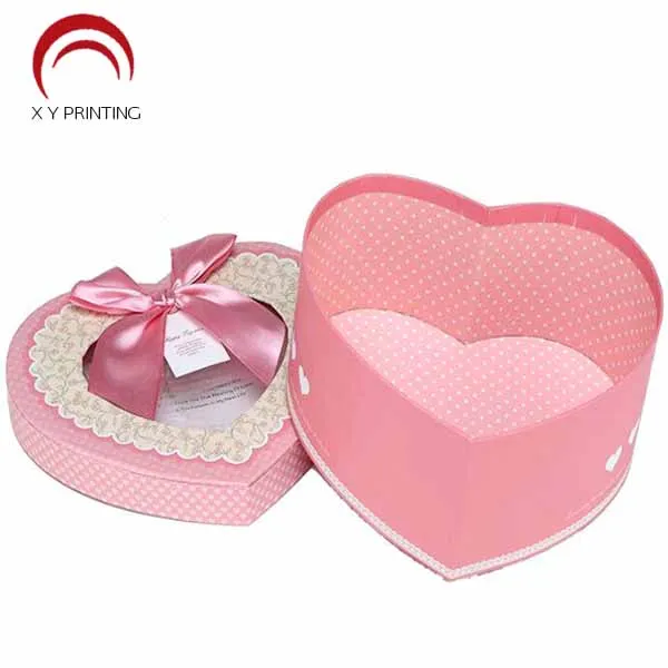 
Luxury Heart Shaped Packaging Custom Beautiful Wedding Gift Paper Boxes With Custom Printed Logo 