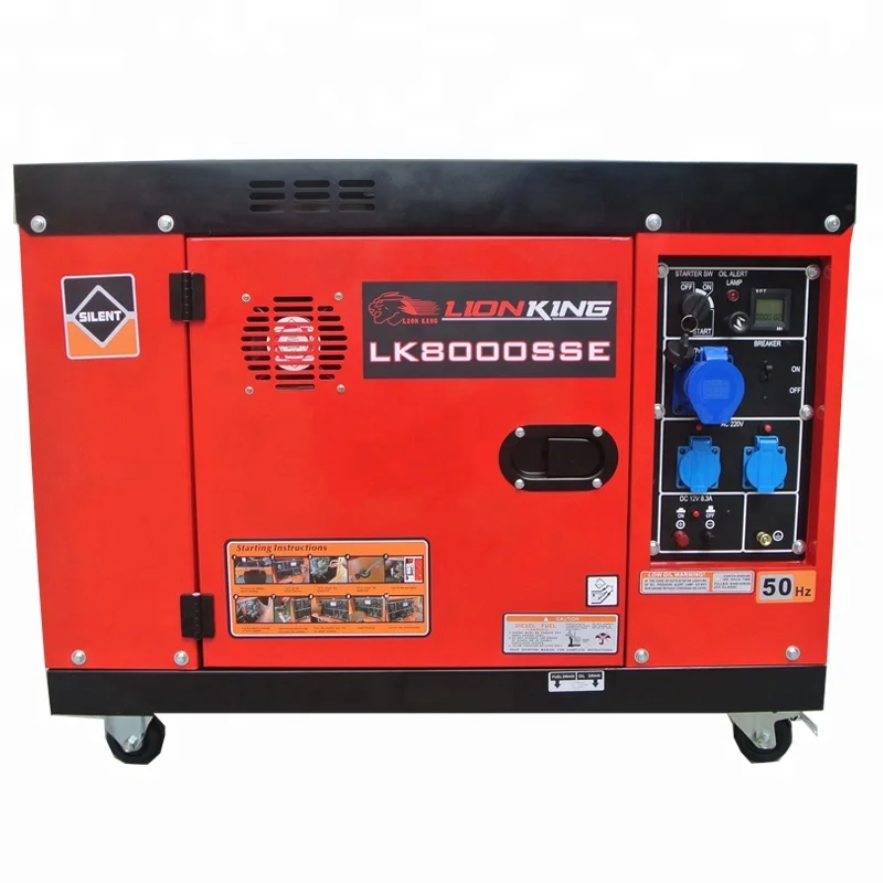 Air Cooled Portable 8kVA Silent Diesel Generator for Home Use