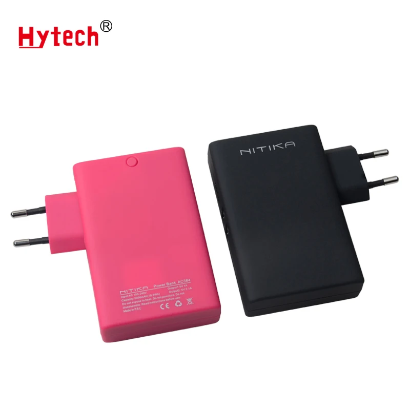 AC384 rohs restaurant mobile power bank CE ROHS EMC portable battery charger with foldable EU AC plug
