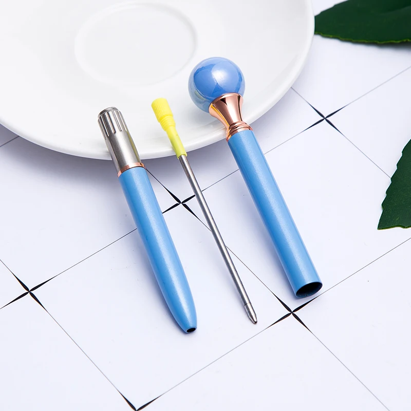 New Design Women Cute Luxury Metal Promotional Pearl Ballpoint Pen with Custom Wedding Gift Logo