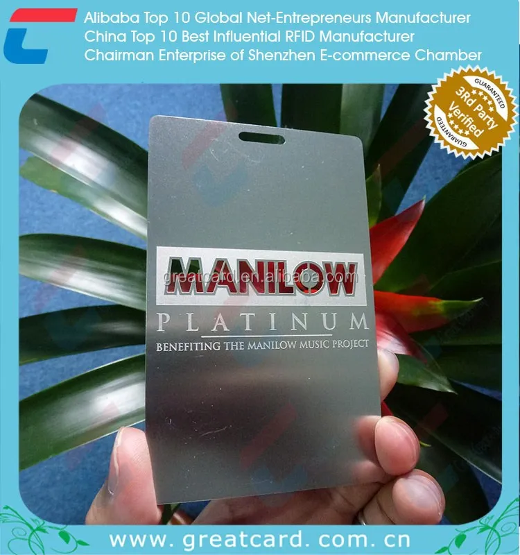 Вырезанная VIP-карта из нержавеющей стали с QR-кодом