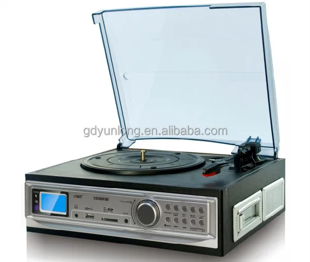 
3 SPEED RETRO TURNTABLE WITH CASSETTE AND MP3 FUNCTION <span style=