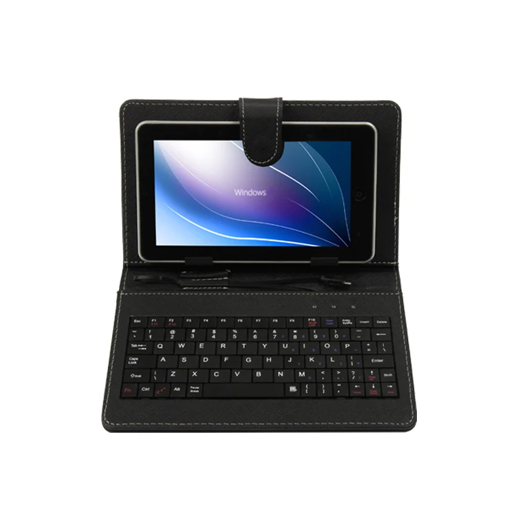 
new arrival 80 keys black universal 7 inch tablet case with keyboard tablet stand case 