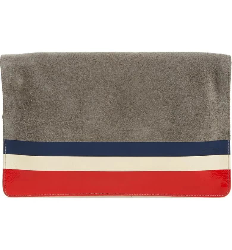 suede clutch foldover clutch personalized clutch bag