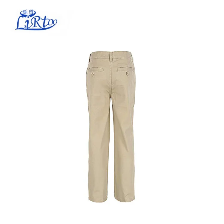 Школьная форма для мальчиков, плоские Хлопковые Штаны с регулируемой талией