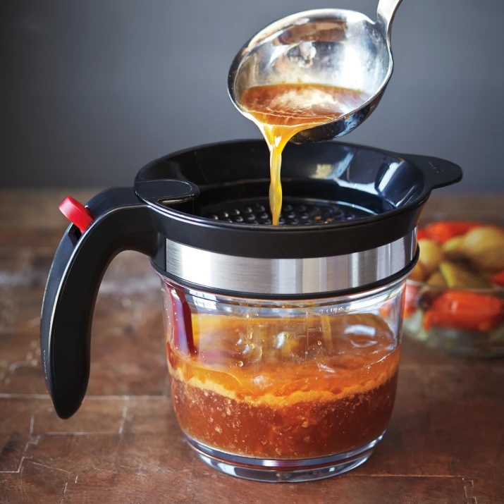 
4 Cups Grease Gravy Strainer and Fat Separator for Kitchen Cooking 