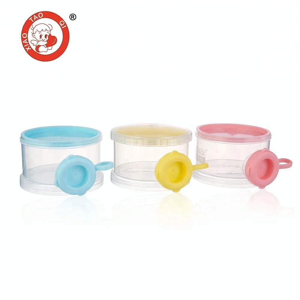 Portable 3 layers pp plastic infant baby milk powder dispenser