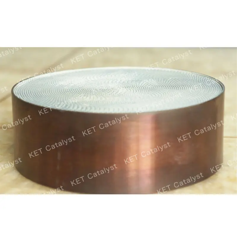 KET precious metal catalyst with metallic substrate for wood stove emission control