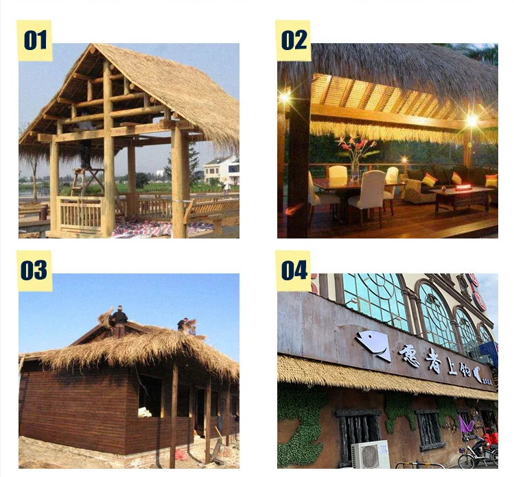 
High quality good flexibility synthetic thatch roofing 