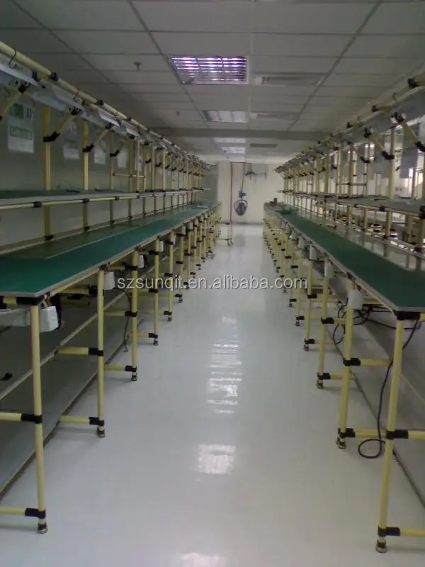 PE/ABS coated steel pipe for pipe joint system rack system workbench assemble hand trolley assemble using