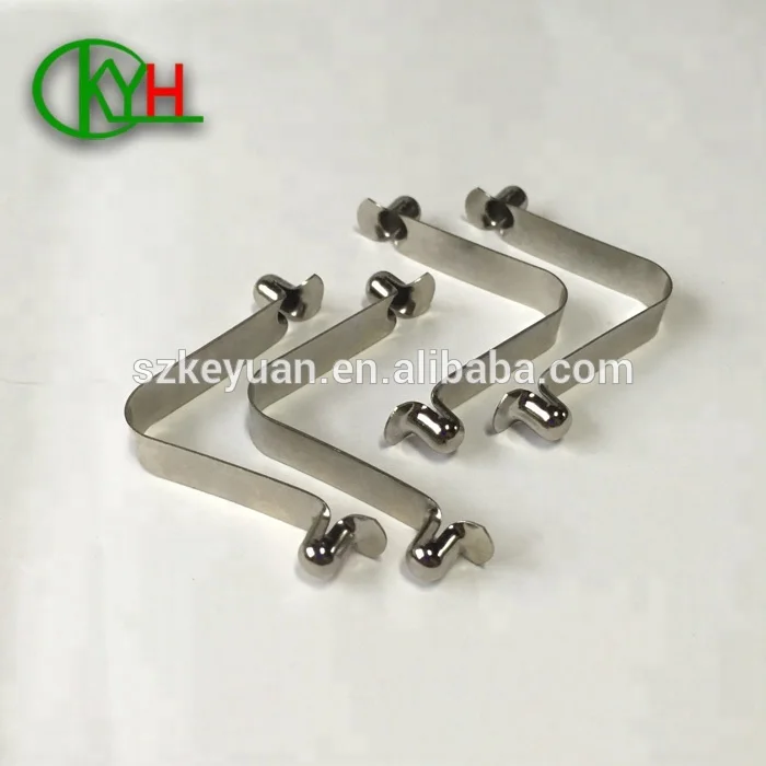 Custom u-shape Steel Flat Metal Spring Clips V Spring button clip snap spring