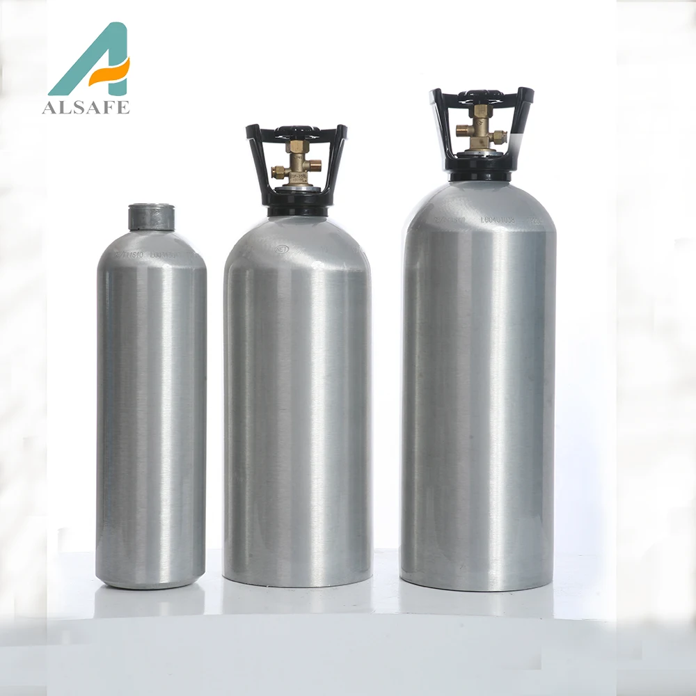 ISO9001 Certified air compressor machine balloon Alsafe 3L aluminum alloy cylinder