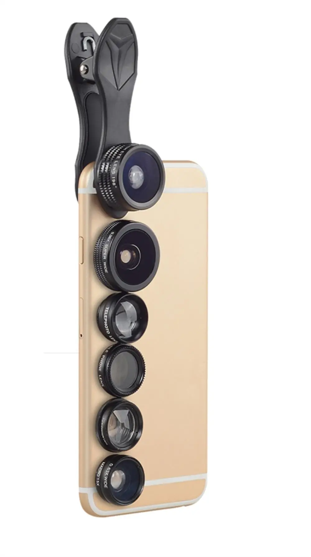 2018 Interesting productsTelephoto Lens 7 in 1 cell phone camera lens kit for outdoor travel, bird watching, scene photo shoot