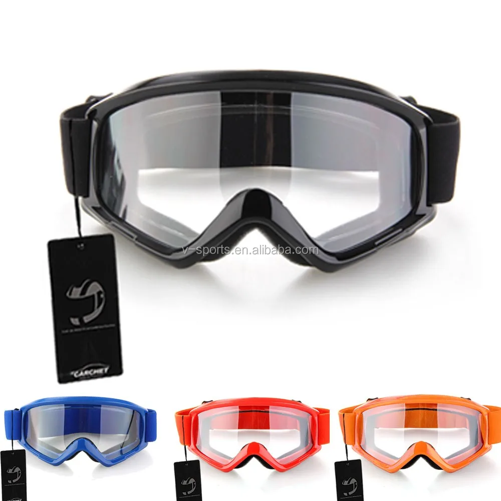 Black Motocross Glasses Goggles Motorcycle Off-Road Helmet Windproof Glasses Goggles Clear Lenses