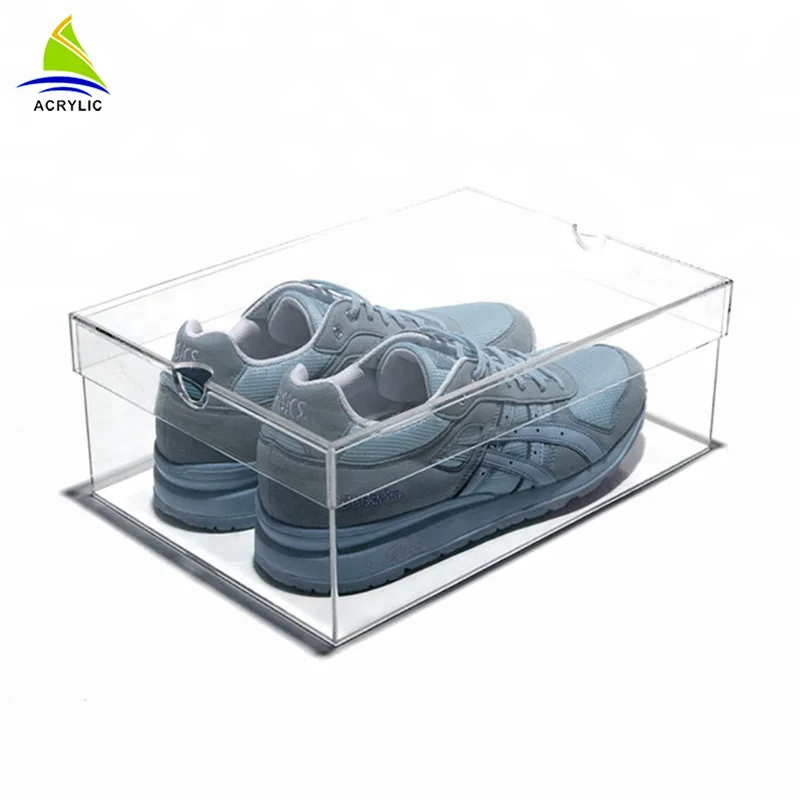 Promotional large acrylic sneaker display box for Nike acrylic sneaker display case