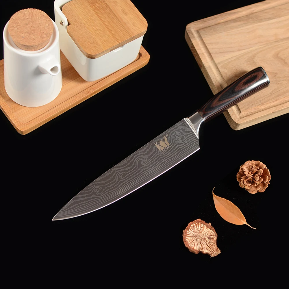 
Free Shipping Yangjiang Knife 6 Piece Stainless Steel Chef Knives Kitchen Set 7Cr17Mov High Carbon Steel Kitchen Knife Set 