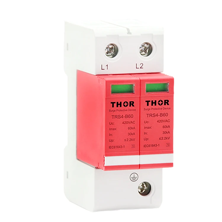 Power surge protection device 60KA  AC surge lighting protection SPD