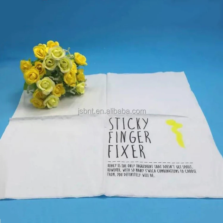250*250mm 2 PLY Custom Logo Flower Printed Decoration Paper Napkins for Weddings