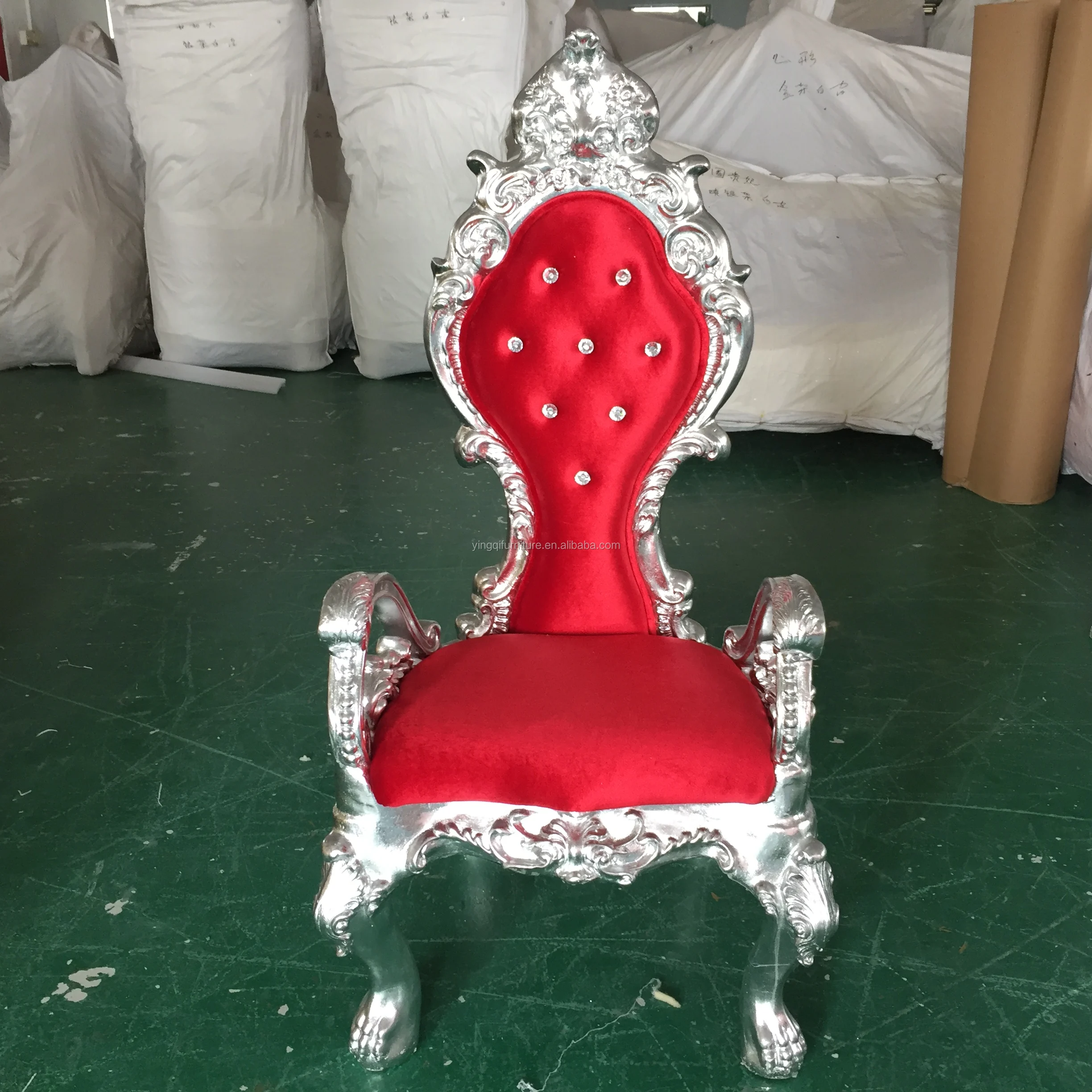
New Design Velvet Wedding Chair Royal Chairs for sale 