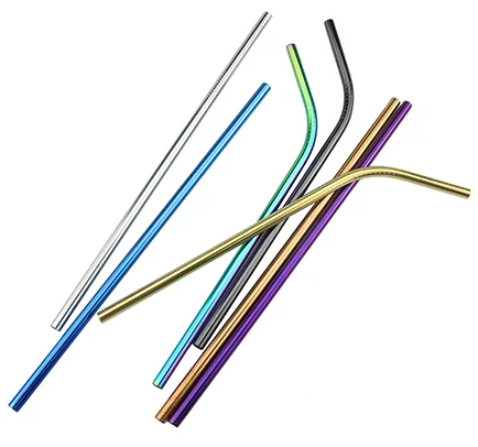 Wholesale non plastic stainless steel metal straws set in bulk hot sale eco drinking straws