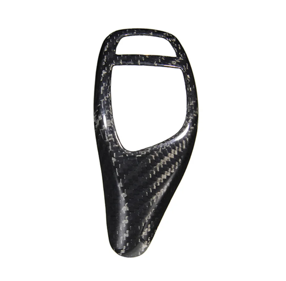 For BMW Carbon Fiber Black Gear Shift Cover Trim Surround Cover
