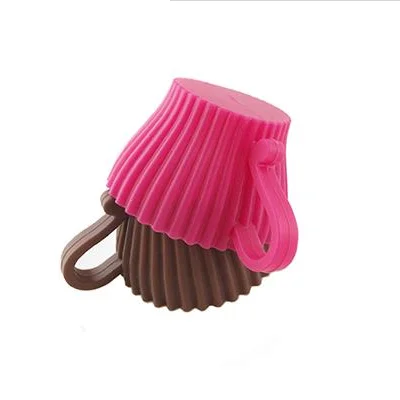 Custom logo cupcake muffin baking cups pastry molds oven use cake silicone mold
