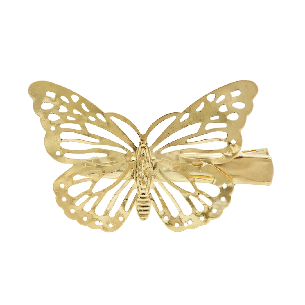 В Корейском стиле, новинка, красивый, обувь для невесты, подружки невесты Бабочка заколка для волос, полые, простые, Вьетнамки, Женская боковой зажим для волос аксессуары для волос